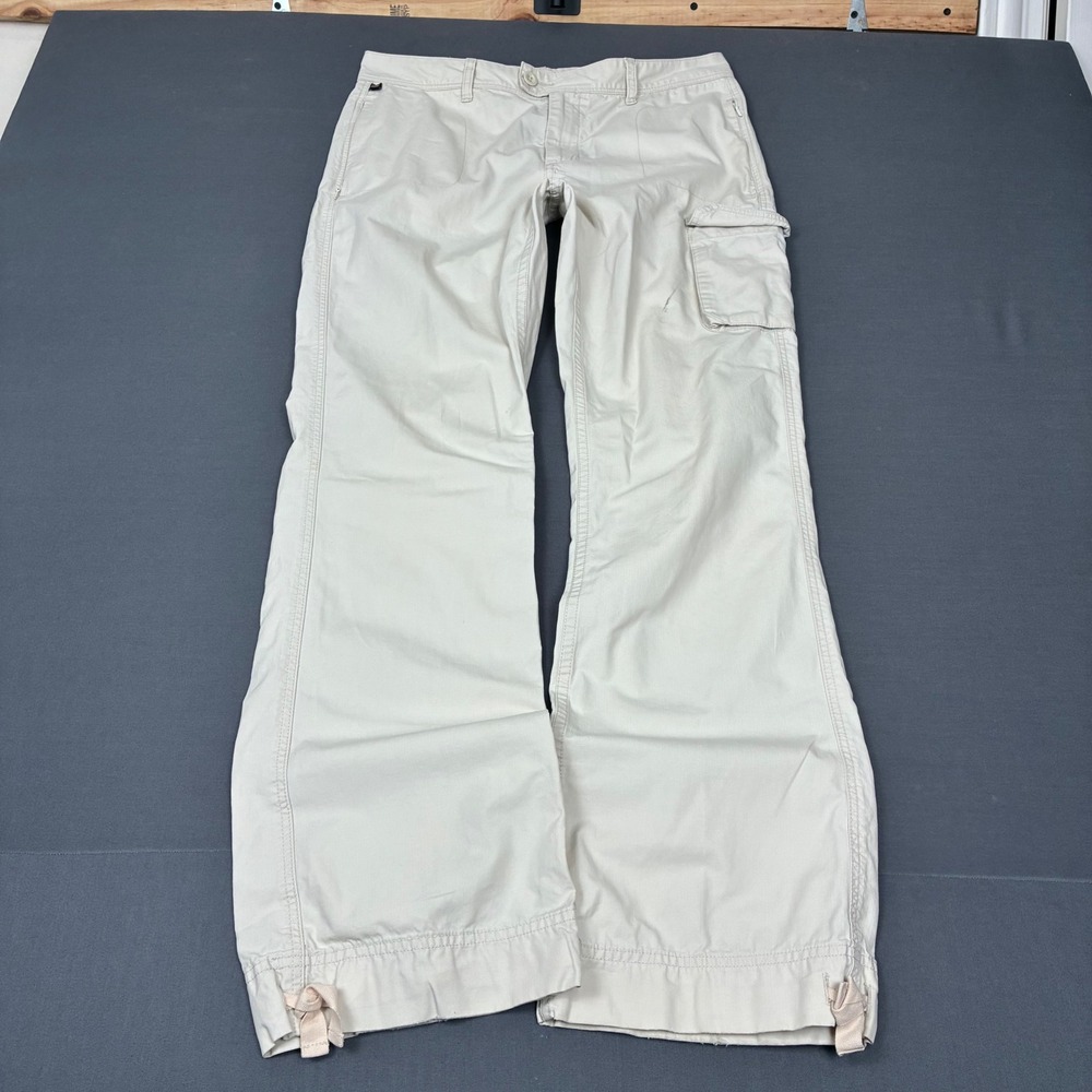 Polo Jeans Co Ralph Lauren Off-White Bootcut Cargo Pants Women's Size 10 (32x30)